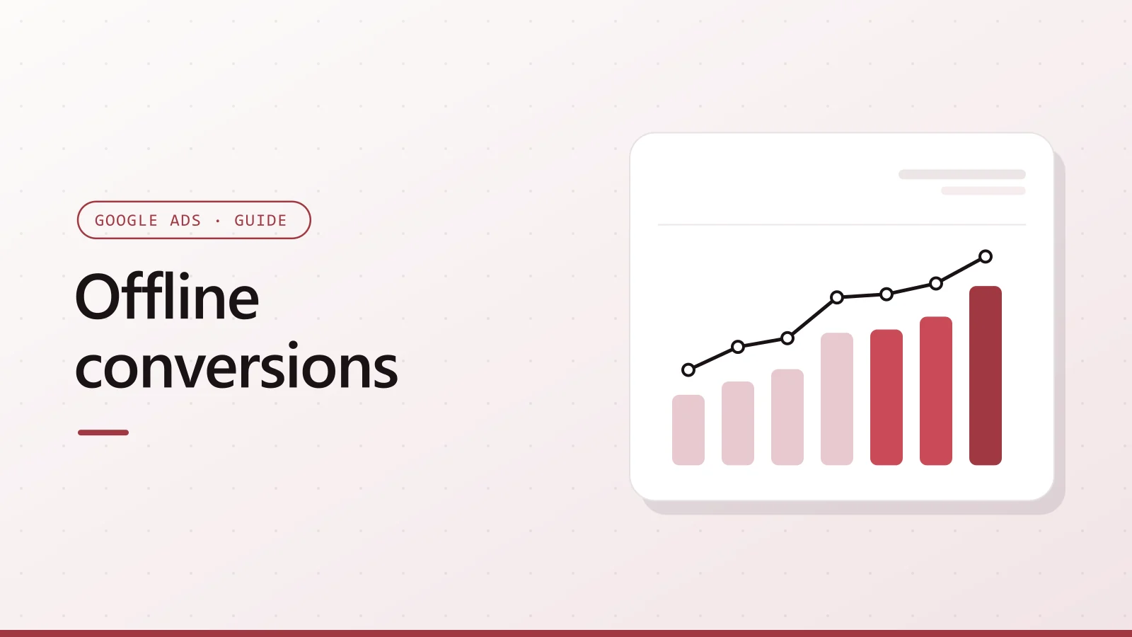 Offline conversions cover with the Google logo and a bar chart