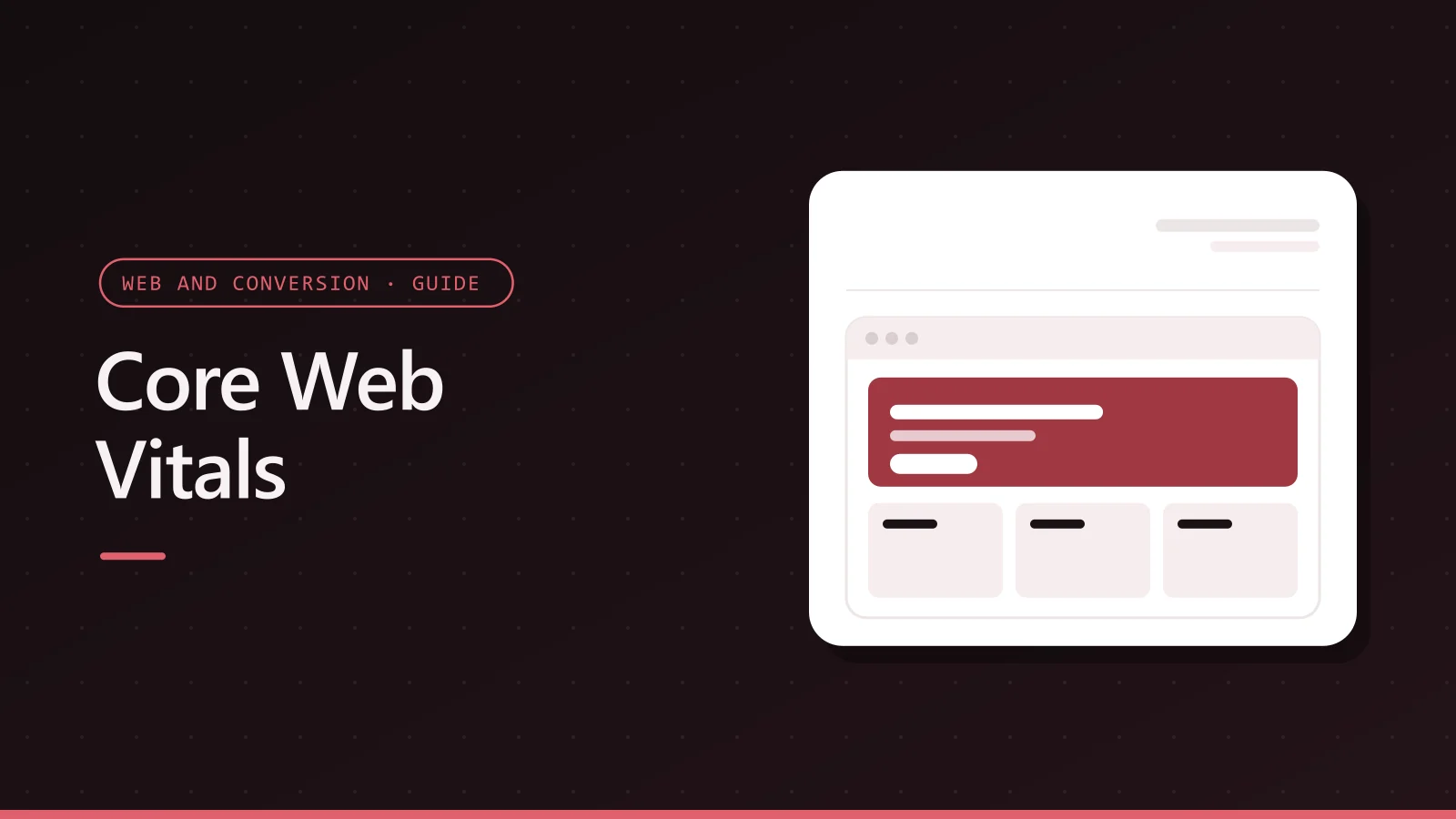 Core Web Vitals cover with an illustration of a browser window