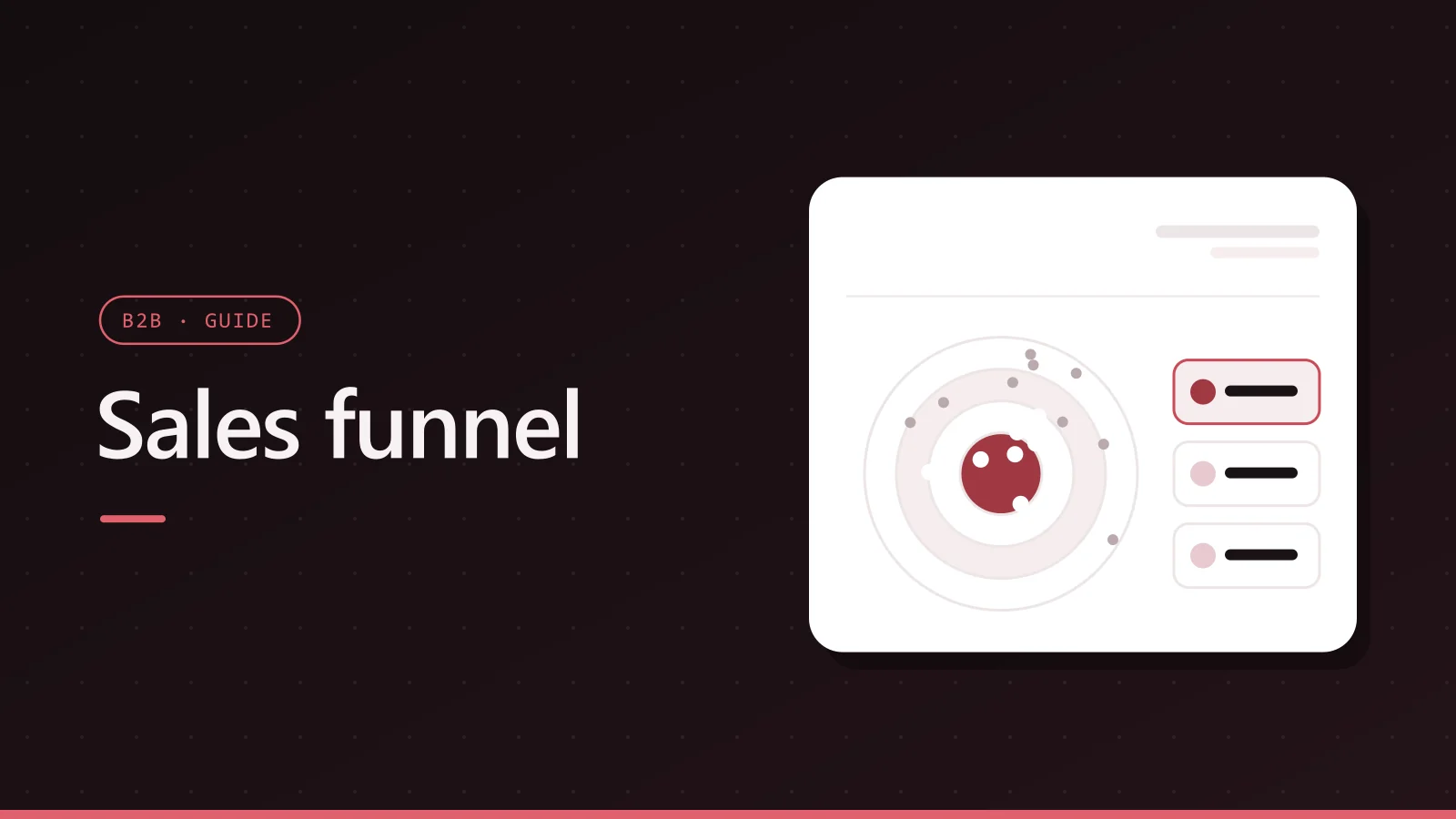 Sales funnel cover with the LinkedIn logo and an account target