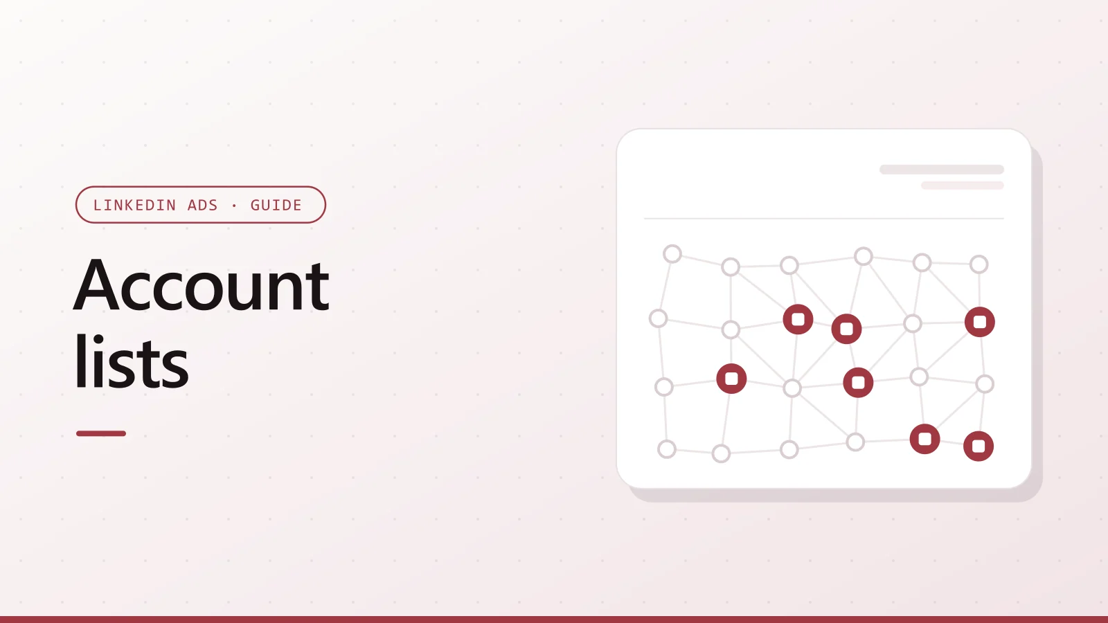 Account lists cover with the LinkedIn logo and an account network