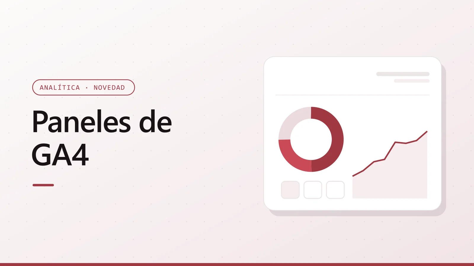 Portada de Paneles de GA4 con el logotipo de Google y gráficos de datos