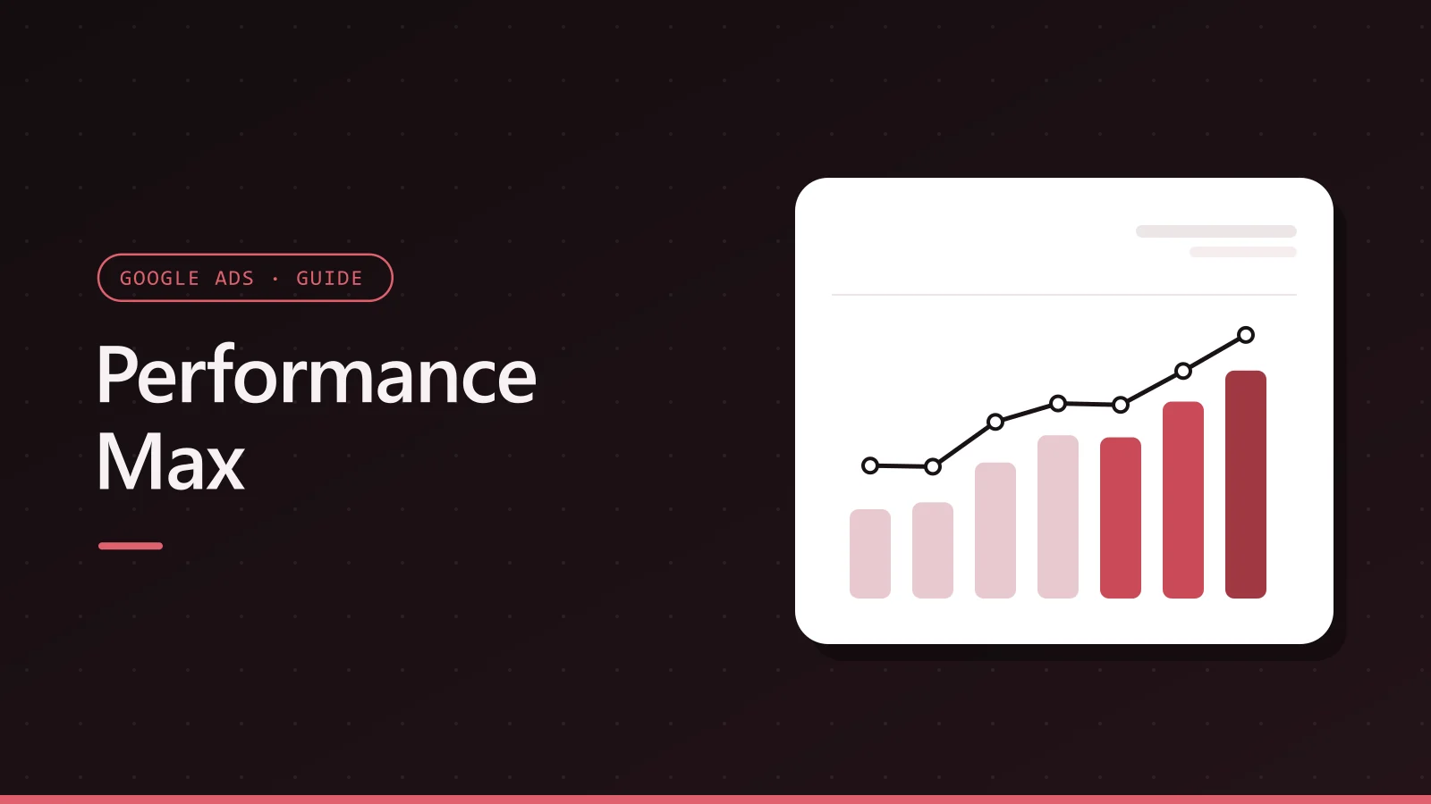 Performance Max cover with the Google logo and a bar chart