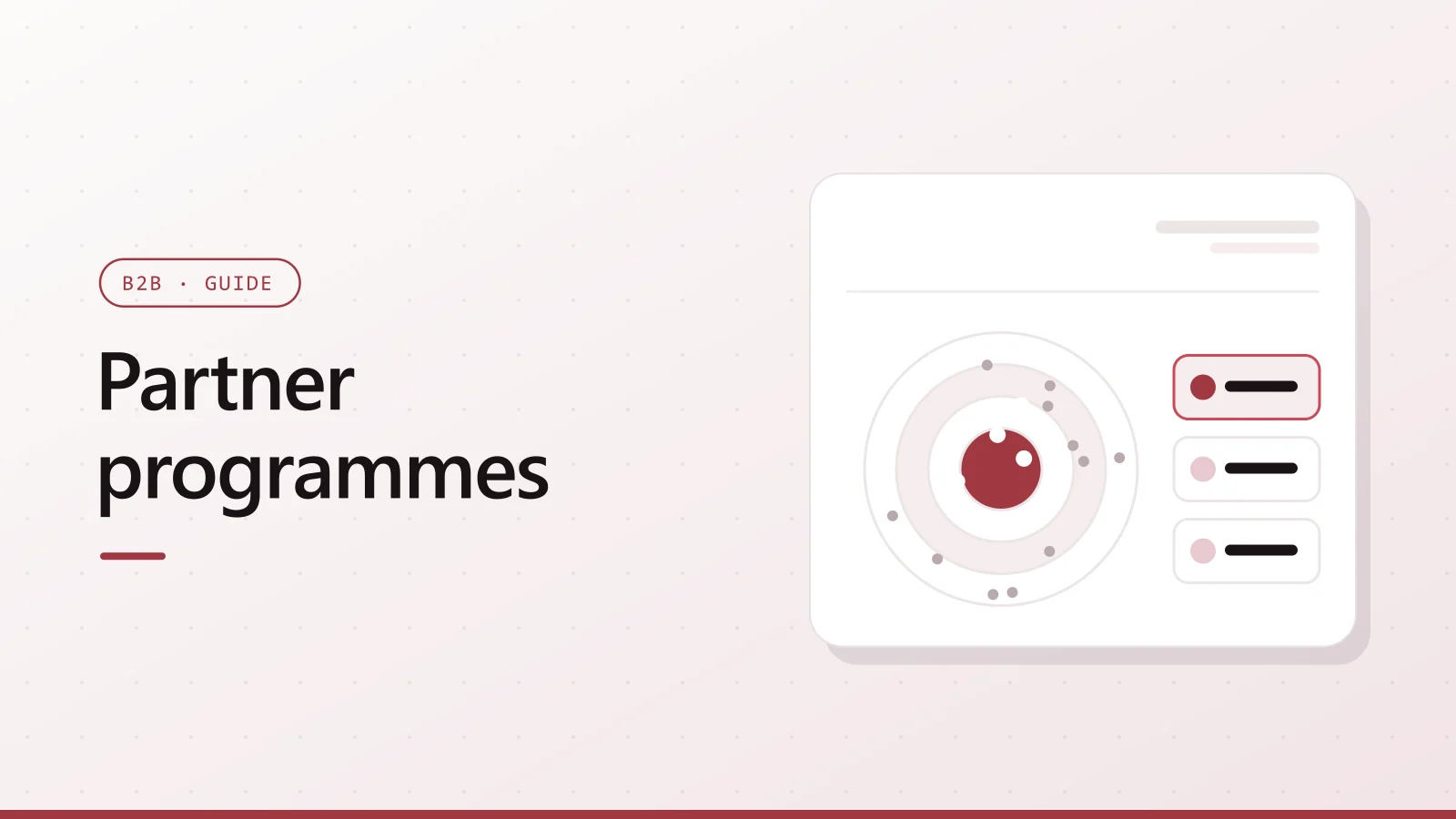 Partner programmes cover with the LinkedIn logo and an account target