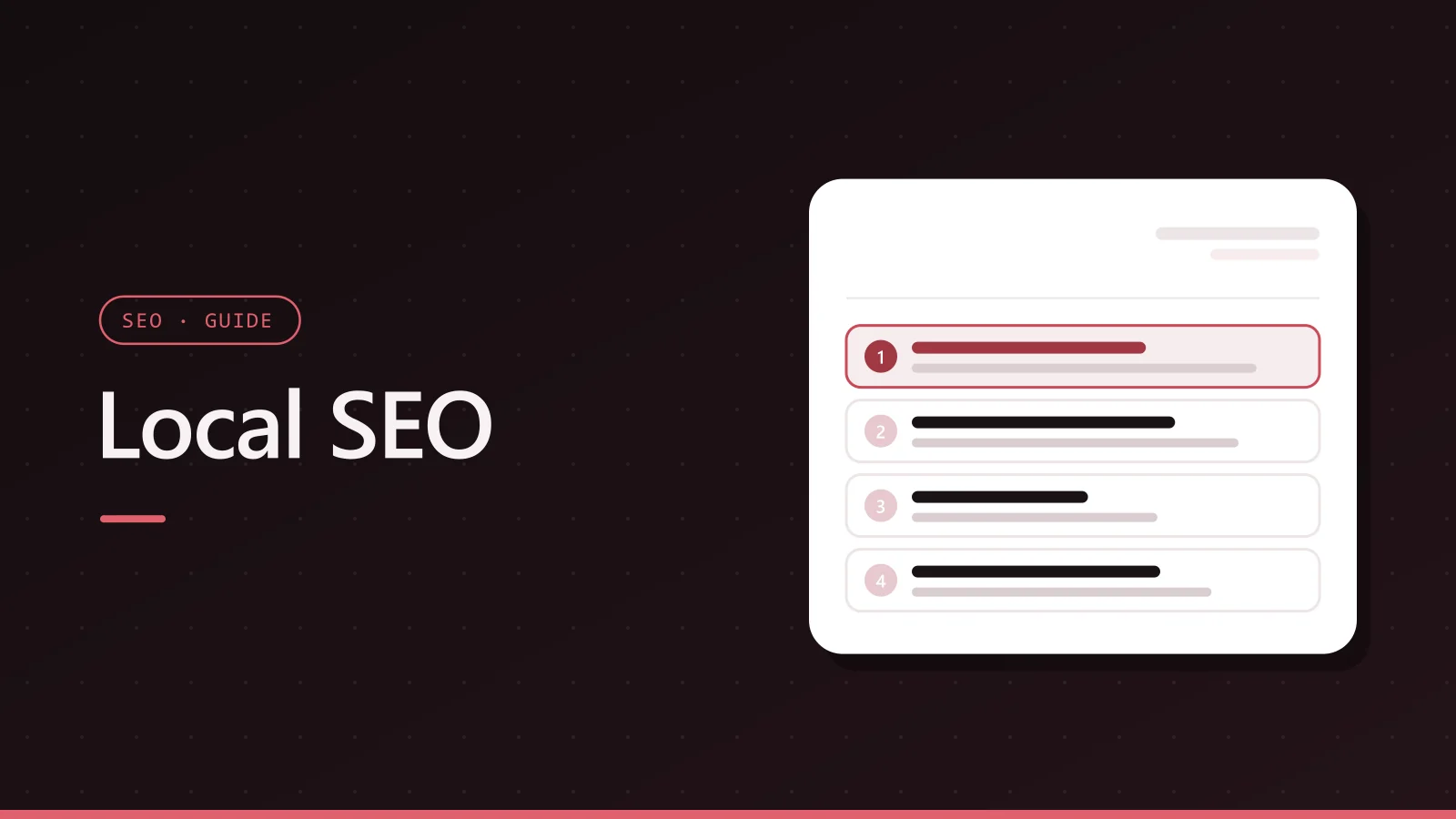 Local SEO cover with the Google logo and a search results page