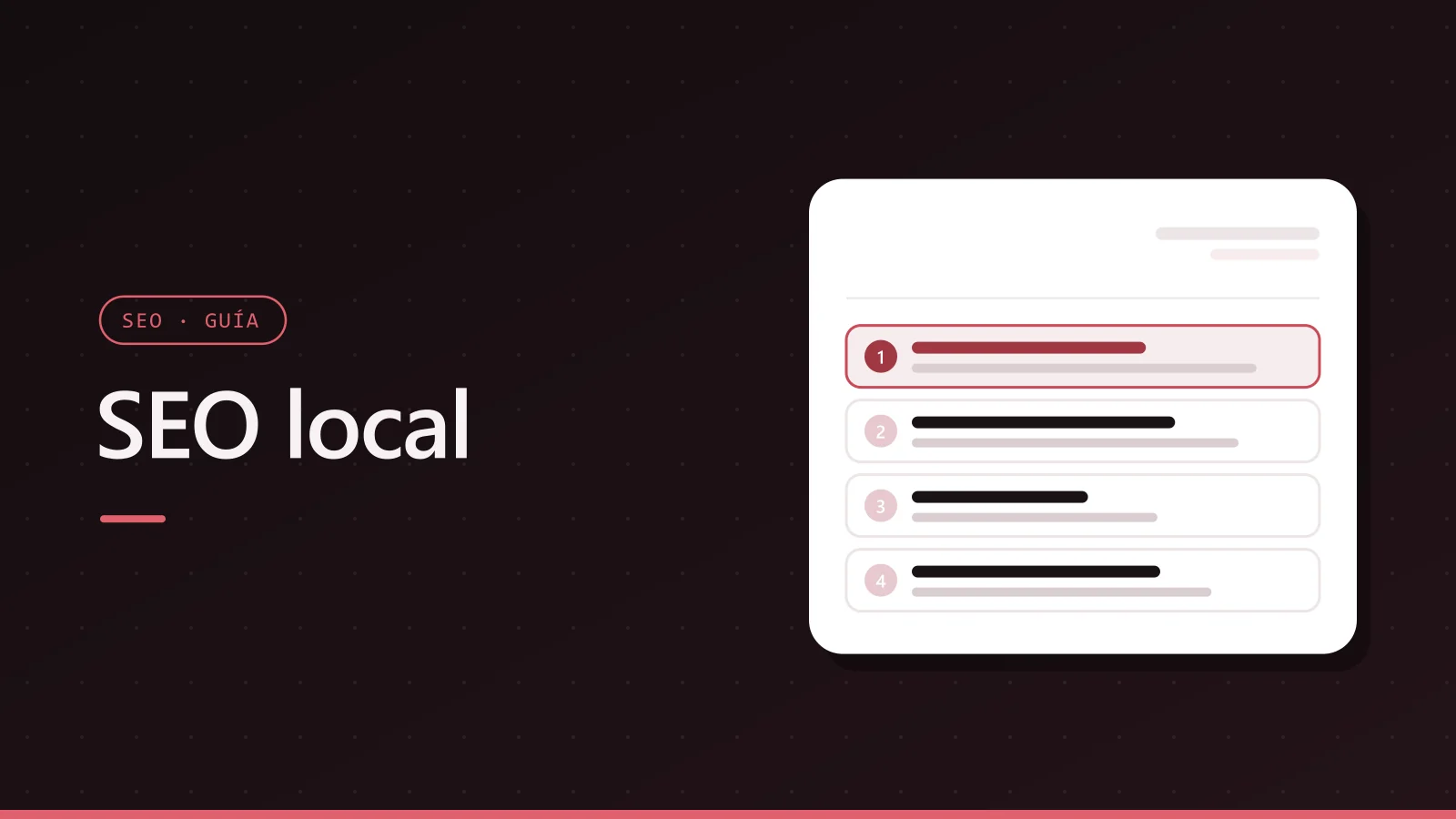 Portada de SEO local con el logotipo de Google y resultados de búsqueda